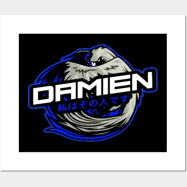 Damien Turner Logo Blue Wall Art by SGW Backyard Wrestling